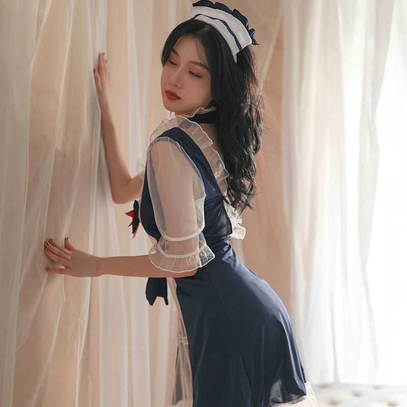 3 Piece Bow Style Elegant Net Nighty