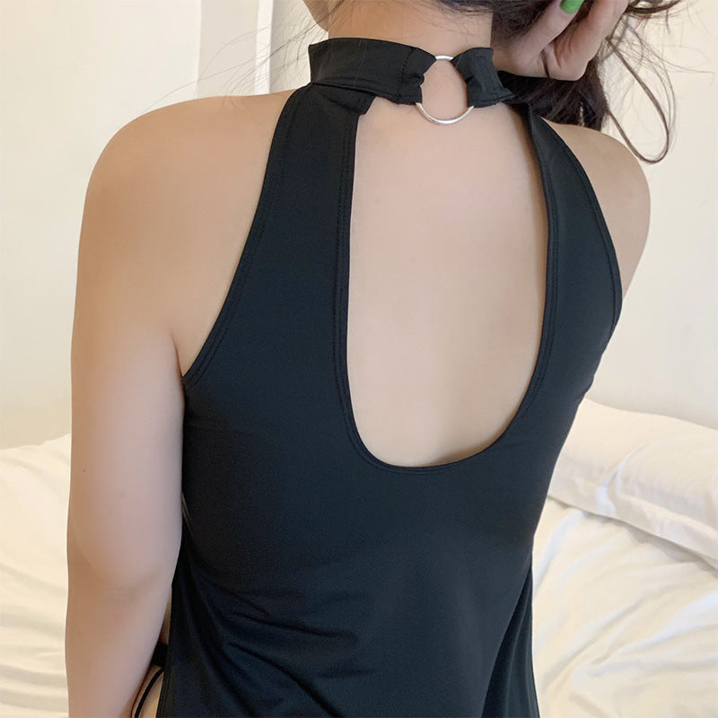 Short Shirt Type Silky Nighty (5017)
